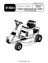 Toro 11-32 Rear Engine Rider User manual