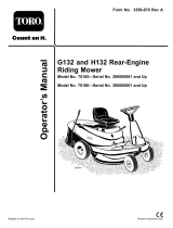 Toro G132 Rear-Engine Riding Mower User manual