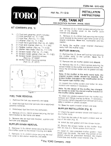 Toro Fuel Tank Kit, Back Pack Blower Model 30940 Installation guide