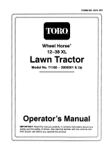 Toro 12-38XL Lawn Tractor User manual