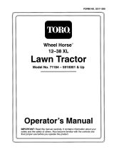 Toro 12-38XL Lawn Tractor User manual