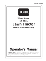 Toro 13-38XL Lawn Tractor User manual