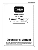 Toro 13-38HXL Lawn Tractor User manual