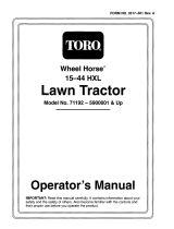 Toro 15-44HXL Lawn Tractor User manual