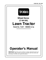 Toro 17-44HXL Lawn Tractor User manual