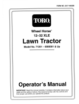 Toro 12-32XL Lawn Tractor User manual