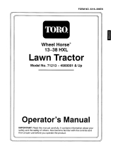 Toro 13-38HXL Lawn Tractor User manual