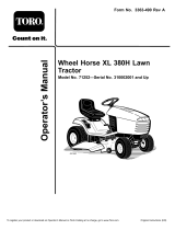 Toro XL 380H Lawn Tractor User manual