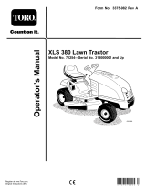 Toro XLS 380 Lawn Tractor User manual