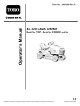Toro XL 320 Lawn Tractor User manual