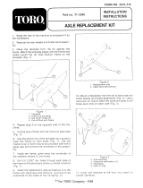 Toro Axle Replacement Kit, Wide Area Mower Installation guide