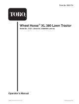 Toro XL 380 Lawn Tractor User manual