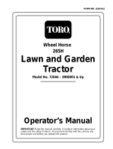 Toro 265-H Lawn and Garden Tractor User manual