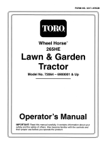 Toro 265-H Lawn and Garden Tractor User manual
