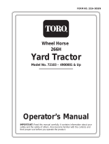 Toro 268-H Yard Tractor User manual