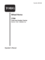Toro 270-H Lawn and Garden Tractor User manual