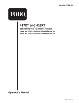 Toro 419XT Garden Tractor User manual