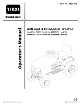 Toro 420 Garden Tractor User manual