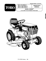 Toro 416-8 Garden Tractor User manual