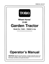 Toro 314-H Garden Tractor User manual