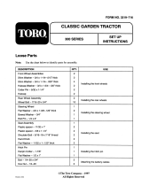 Toro 314-8 Garden Tractor Installation guide