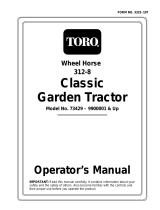 Toro 312-8 Garden Tractor User manual