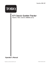 Toro GT Classic Garden Tractor User manual