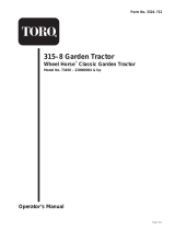 Toro 315-8 Garden Tractor User manual
