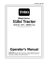 Toro 518xi Garden Tractor User manual