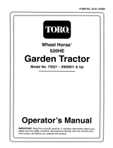 Toro 520-H Garden Tractor User manual