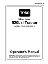 Toro 520Lxi Garden Tractor User manual