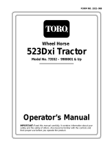 Toro 523Dxi Garden Tractor User manual