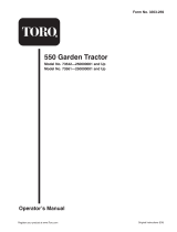 Toro 550 Garden Tractor User manual