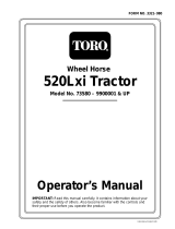 Toro 520Lxi Garden Tractor User manual