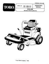 Toro 616-Z Tractor User manual