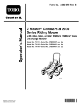 Toro Z Master Commercial 2000 Series Riding Mower, User manual