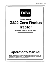 Toro Z222 Z Master User manual