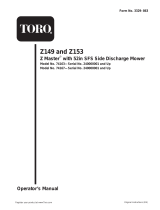 Toro Z149 Z Master, With 52in SFS Side Discharge Mower User manual
