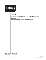 Toro Z153 Z Master, With 132cm SFS Side Discharge Mower User manual