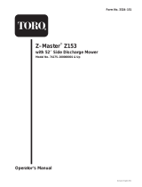 Toro Z153 Z Master, With 52" SFS Side Discharge Mower User manual