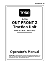 Toro Z320 Z Master, With 48" Mower and Bagger User manual