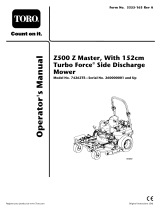 Toro Z500 Z Master, With 152cm TURBO FORCE Side Discharge Mower User manual