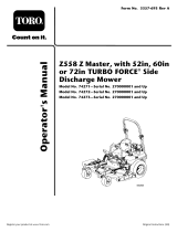 Toro Z558 Z Master, With 52in TURBO FORCE Side Discharge Mower User manual