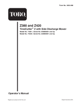 Toro TimeCutter Z420 Riding Mower User manual