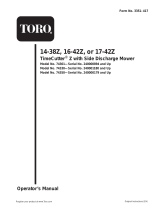 Toro 14-38Z TimeCutter Z Riding Mower User manual