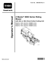Toro Z Master 8000 Series Riding Mower, User manual