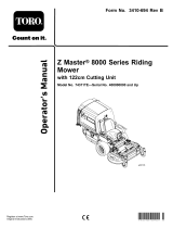 Toro Z Master 8000 Series Riding Mower, User manual