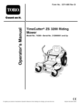 Toro TimeCutter ZS 3200 Riding Mower User manual