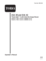Toro 14-38Z TimeCutter Z Riding Mower User manual