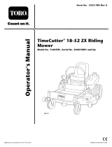 Toro 18-52ZX TimeCutter ZX Riding Mower User manual